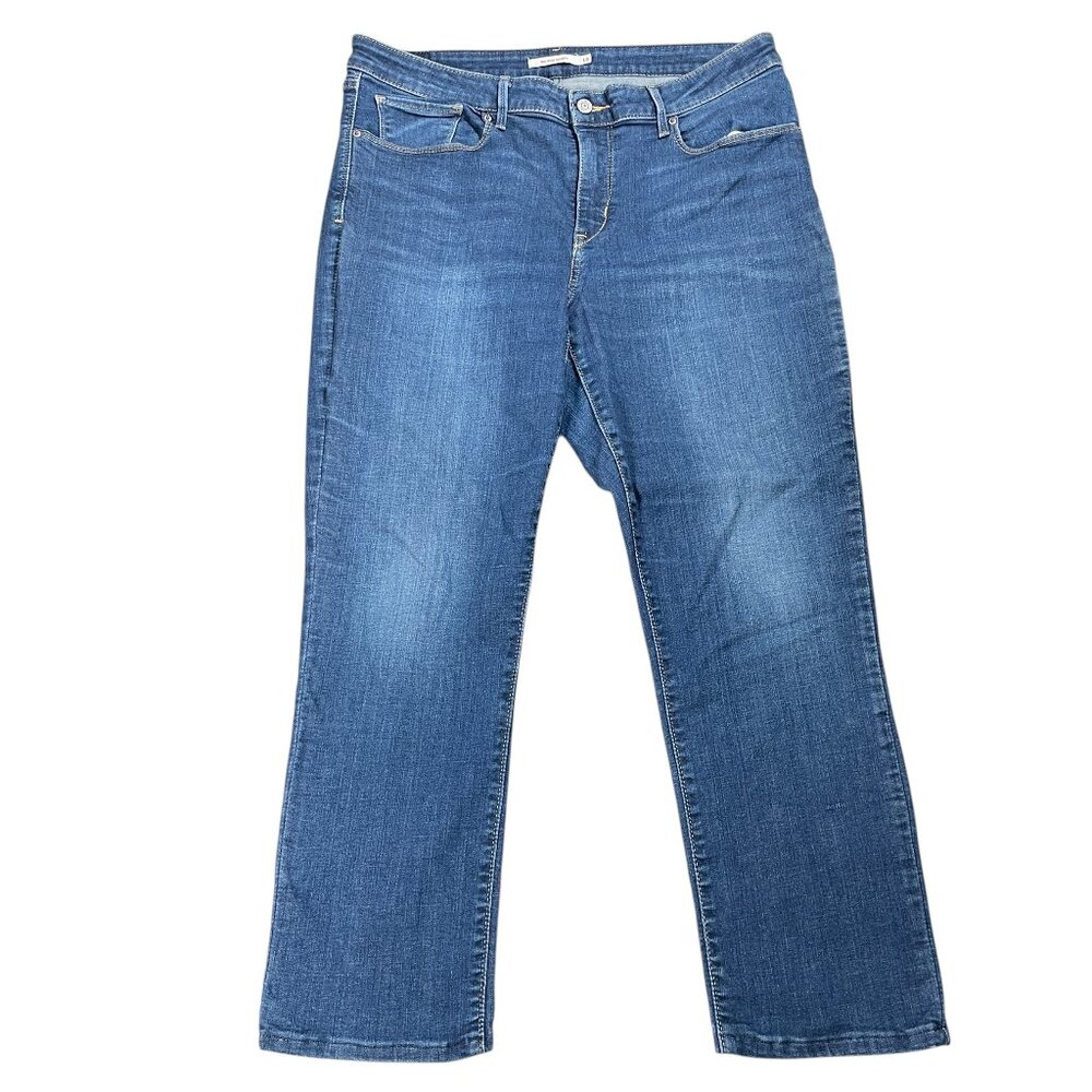 Levi's Women's Dark Blue Mid Rise Skinny Jeans 16M Measures: 34x27